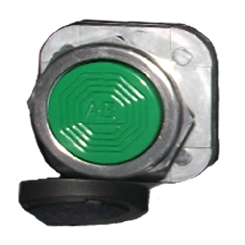 ASMB AB 30MM PSH BTN GREEN FLSH W/1 NONC