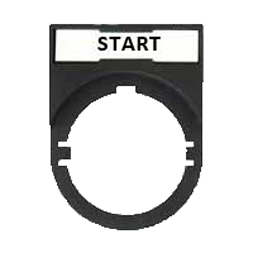 AB 22MM "START" LEGEND (BLACK ON WHITE)