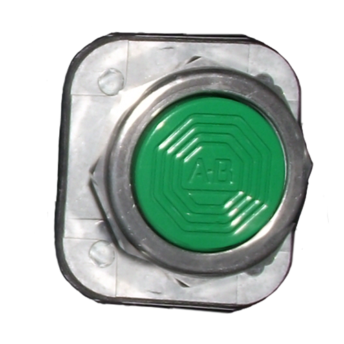 AB 30MM PUSH BUTTON GREEN FLUSH HEAD