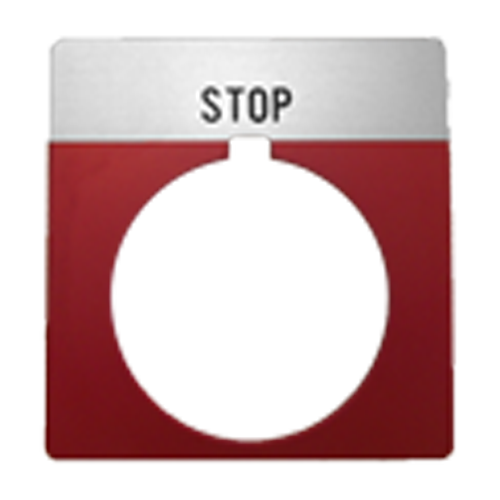 AB 30MM STOP LEGEND (RED)