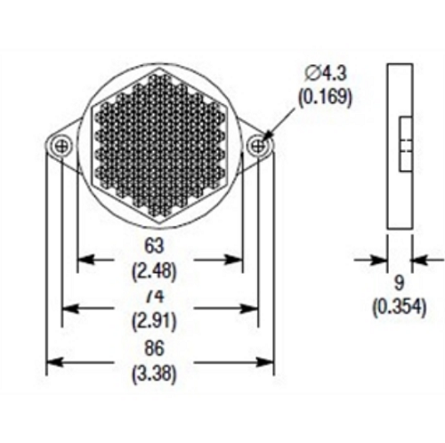 AB PHTSW REFLECTOR 2.5" RND