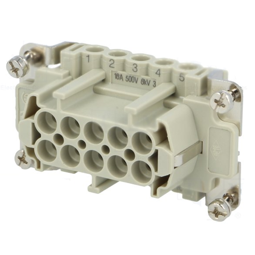 10 PIN HOOD CONNECTOR USES FEMALE INSERT