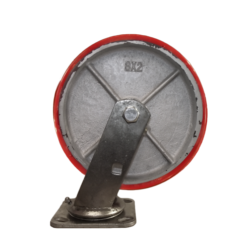 8X2 POLYURETHANE WRAP SWIVEL CASTER