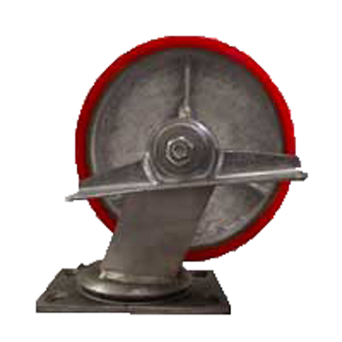 8X2 POLYURETHANE WRAP SWIVEL W/BRAKE