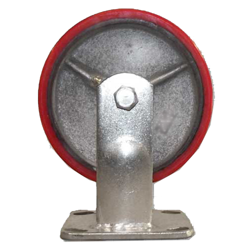 8X3 POLY ON CAST RIGID CASTERS