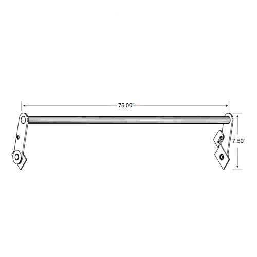 MANUAL LOCK KIT ASSEMBLY W/ 76" PIPE SCH 40 - 1 END WELDED