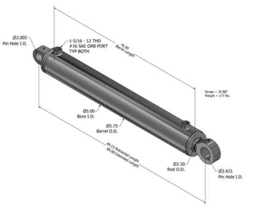 HEIL 5000 OUTSIDE/SLIDE CYLINDER