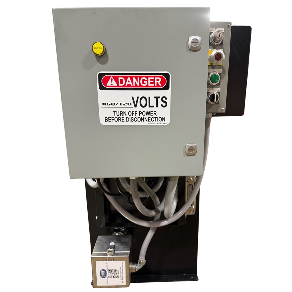 POWER UNIT PLC 3 PH 10 HP 12 GPM P.U. W/15' CNTRLS OIL HEATER/ 20ft PRESSURE GAUGE