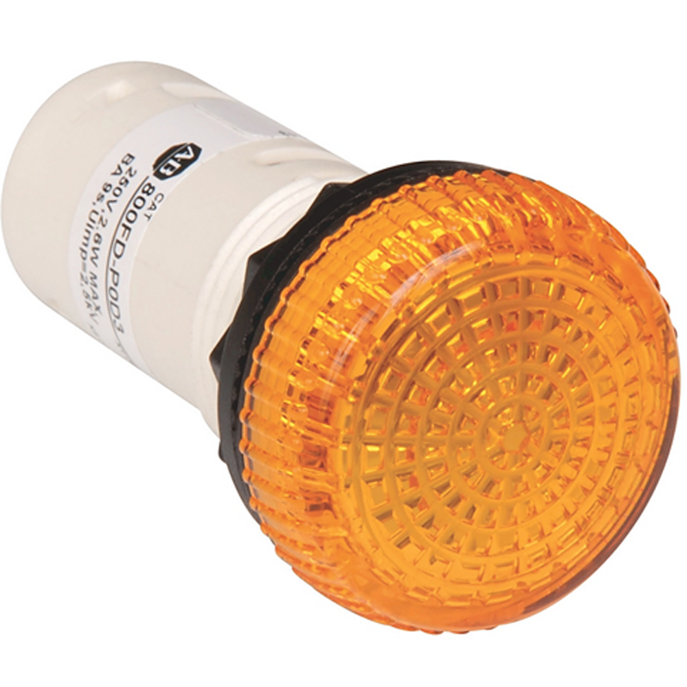 AB 22MM OPERATOR DIFUSED PLT LIGHT ORANGE