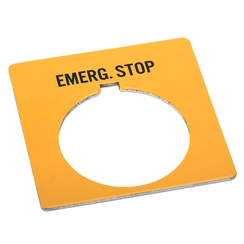 AB 30MM YELLOW E-STOP LEGEND