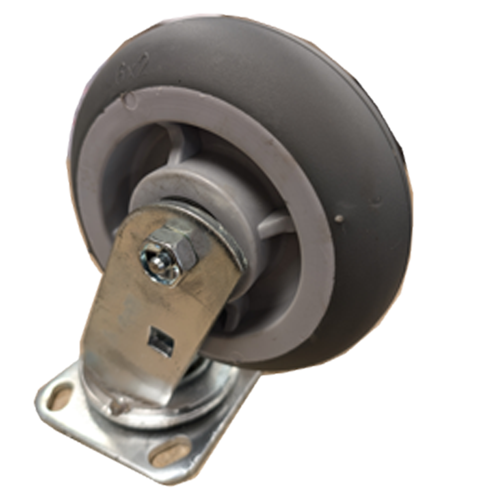 6X2 THERMOPLASTIC RUBBER W/ ROLLER BEARINGS SWIVEL CASTERS