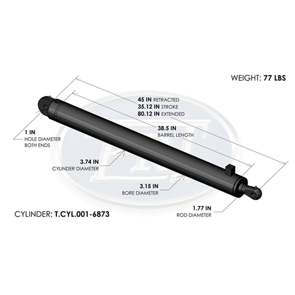 T/G RAISE CYLINDER C TO C 45.25