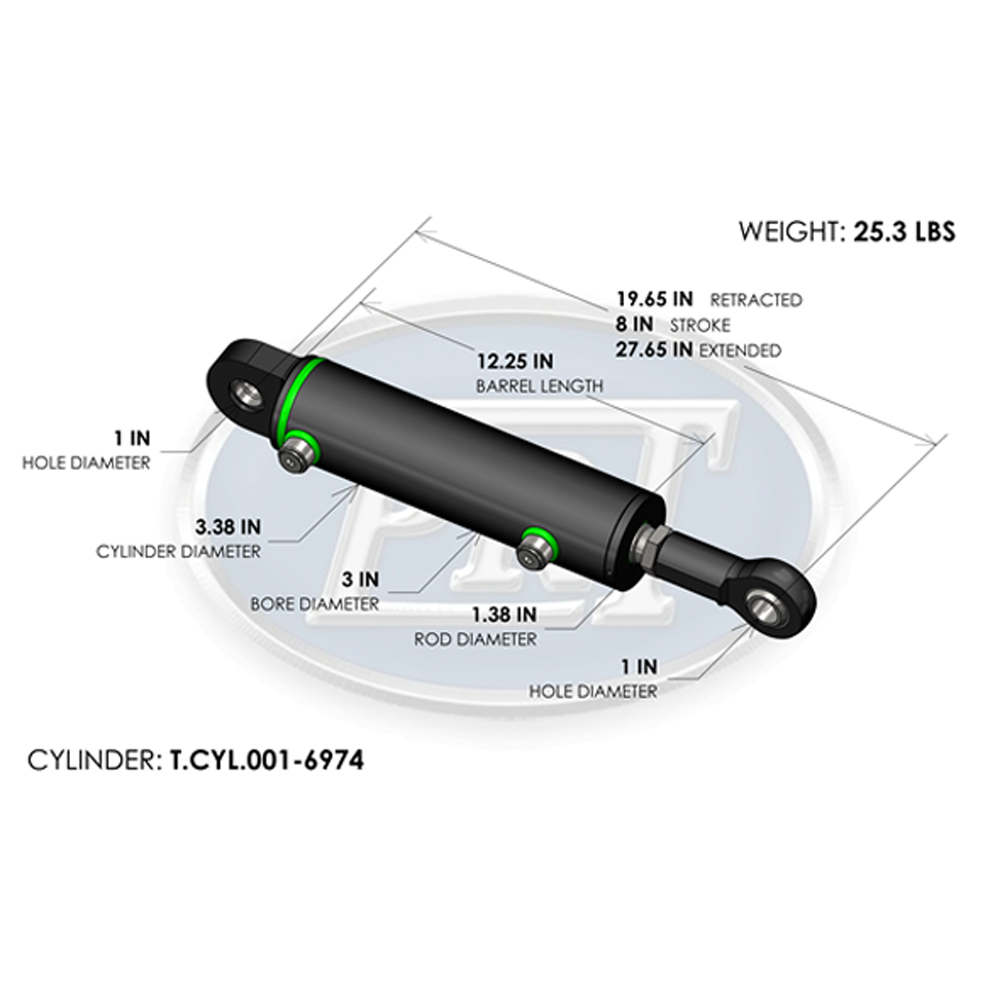 CYL,GRABBER,RR,1 3/8 ROD,HEIL (OFFSET)