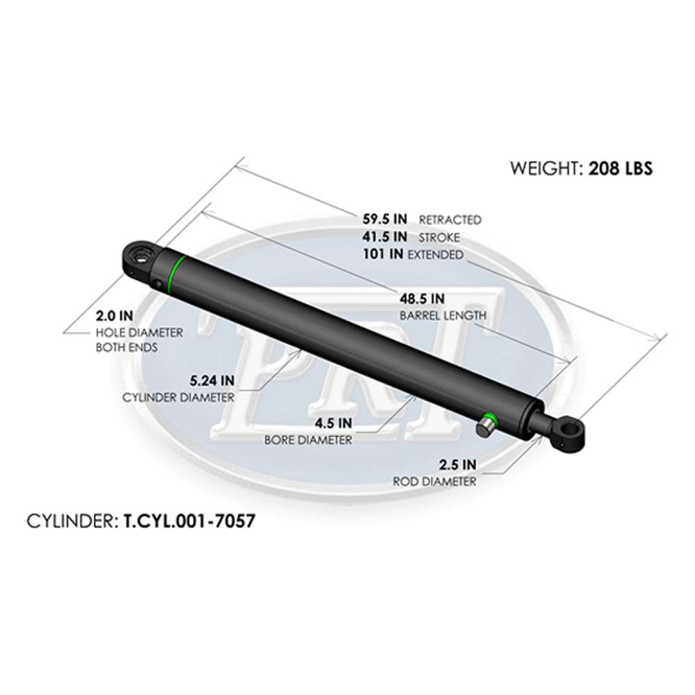 ARM CYLINDER, HP, FEL (CUSHIONED)